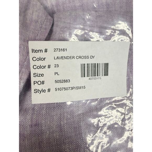 Talbots Lavender Cross Dye Linen Shirt PL (Petite Large) NWT - Picture 3 of 5